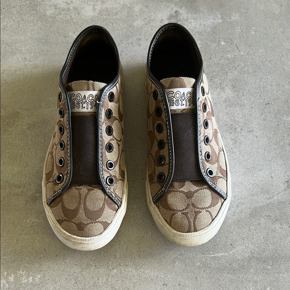 Coach Brown Slip-On Shoes